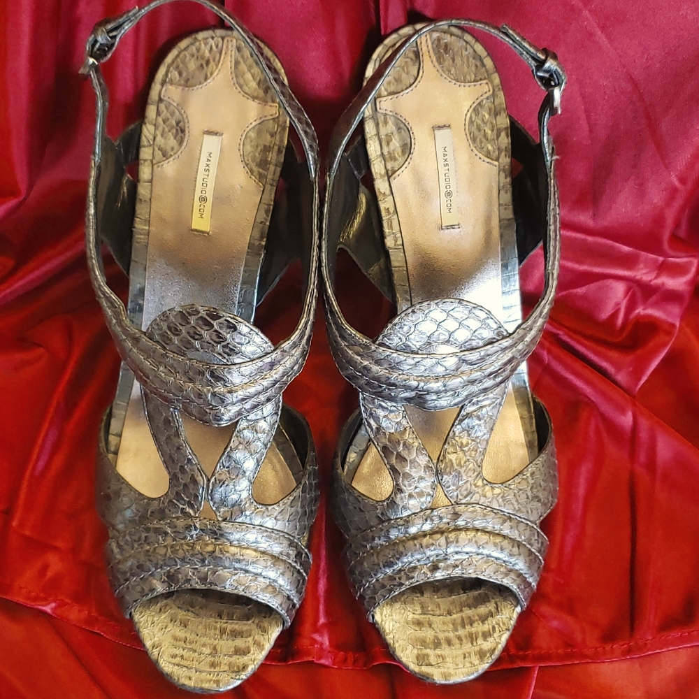 Max Studio Fringe Metalic Platform Shoes